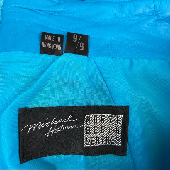 Vintage Michael Hoban North Beach Leather Bomber Style Jacket with Skirt C1 - Picture 7 of 10